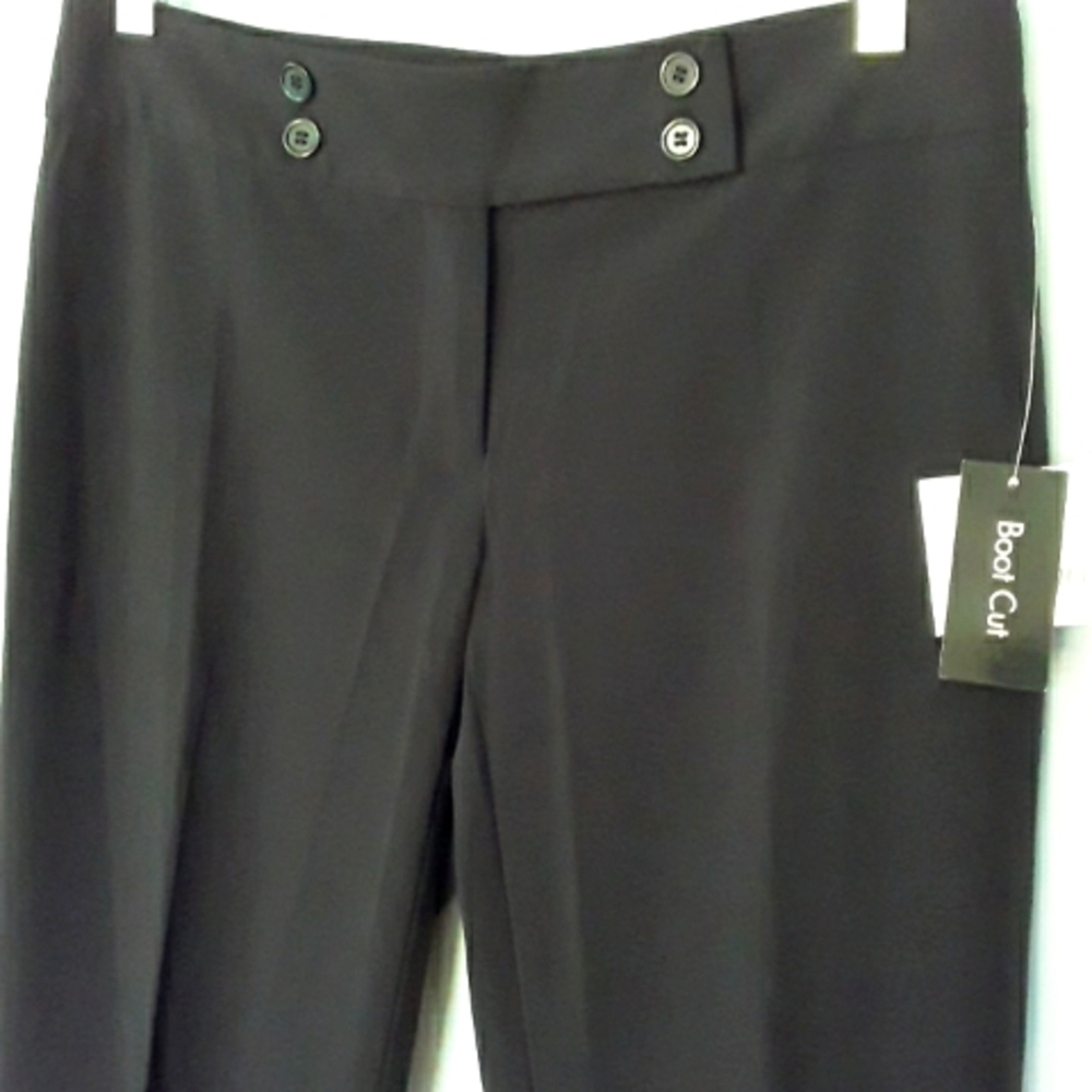 NWT Apostrophe Boot Cut Trouser Pant, Black, Size 6P